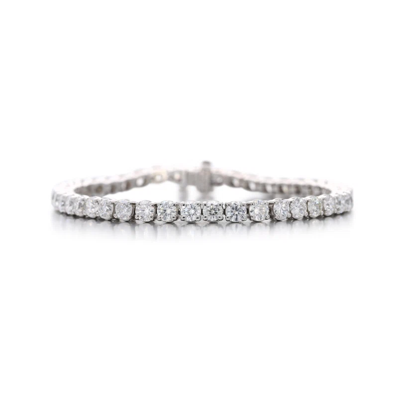 Platinum and 8.85ct Round Brilliant Cut Diamond Tennis Bracelet