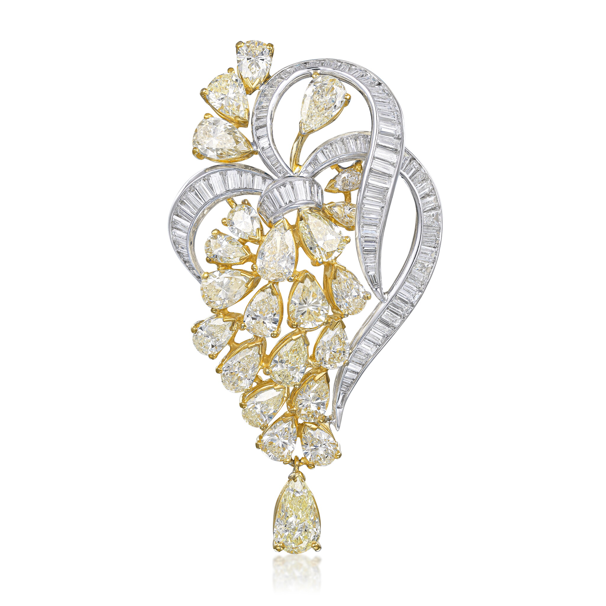 Platinum, Gold and Diamond Brooch — view 1
