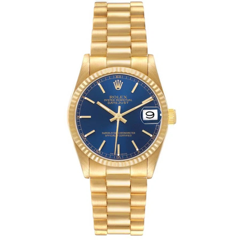President Datejust (Reference 68278). A 31mm yellow gold automatic wristwatch with date. 1986-1987
