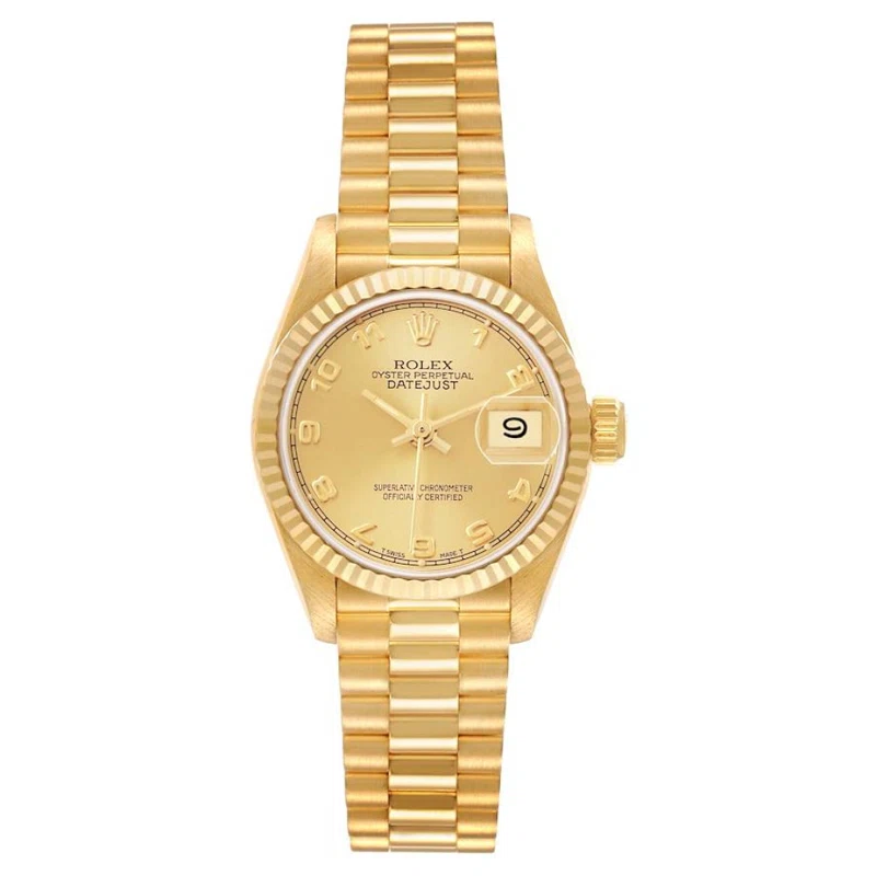 President Datejust (Reference 69178). A 26mm yellow gold automatic wristwatch with date. 1990-1991
