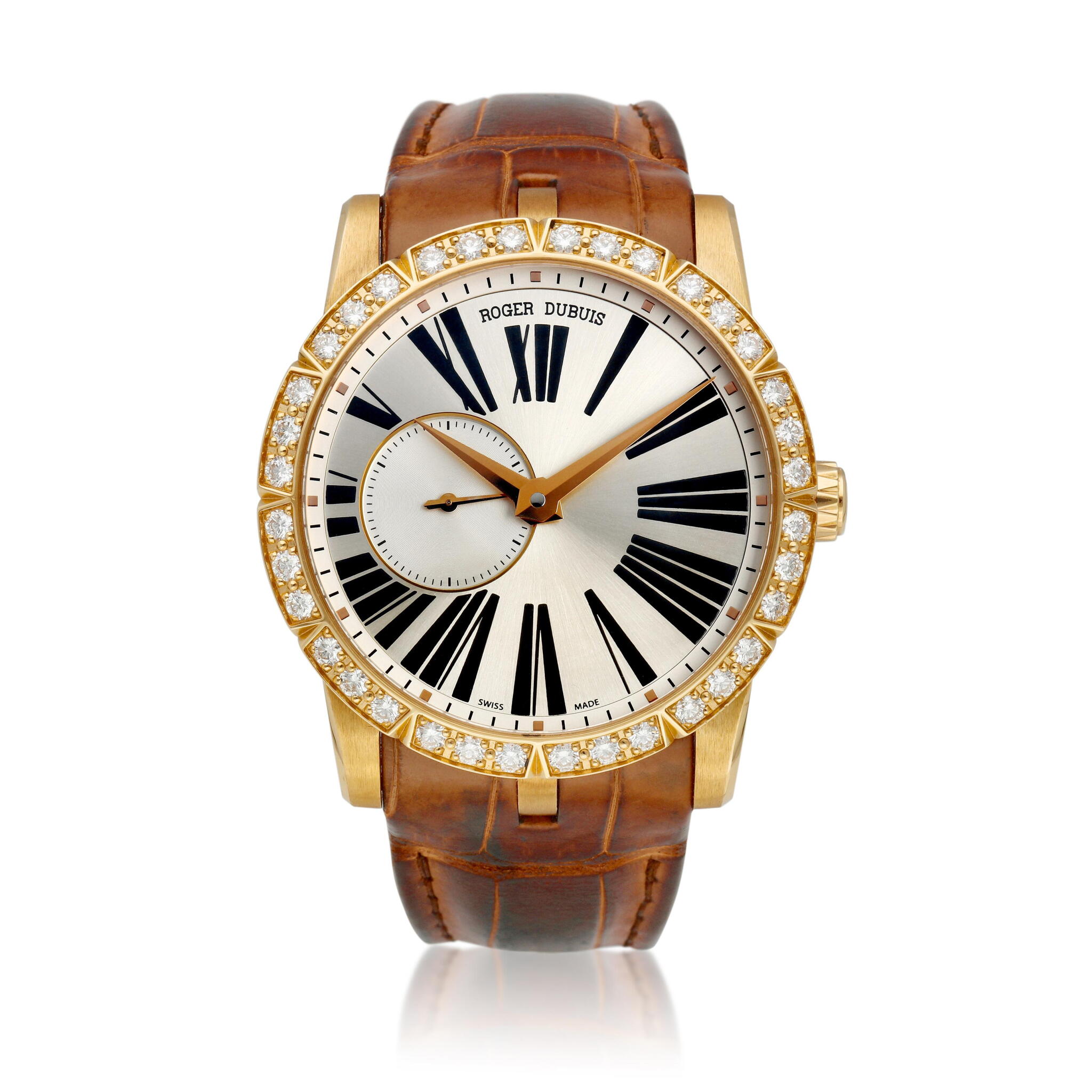 Excalibur 42 (Reference DBEX0356). A 44mm rose gold diamond-set automatic wristwatch. 2024 — view 1