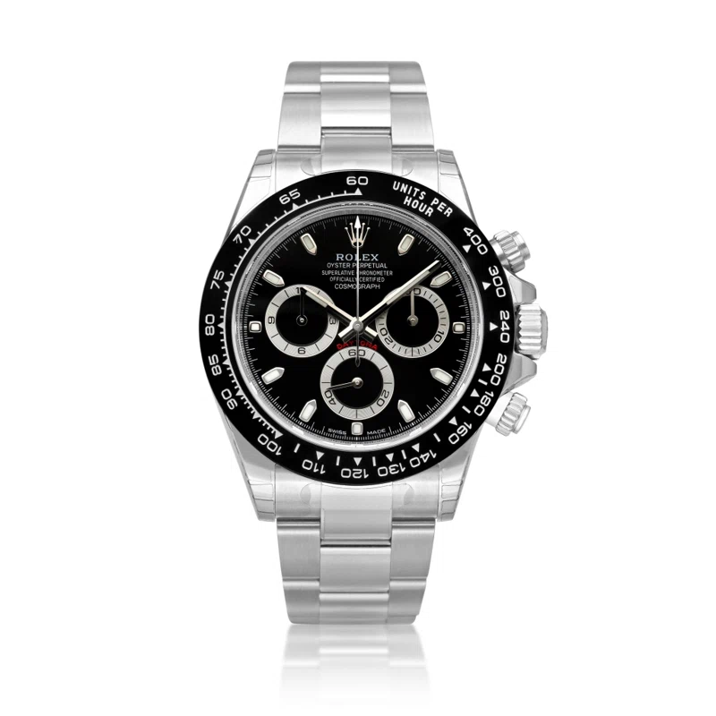 Cosmograph Daytona (Reference 116500LN). A stainless steel chronograph automatic wristwatch with bracelet. Circa 2019