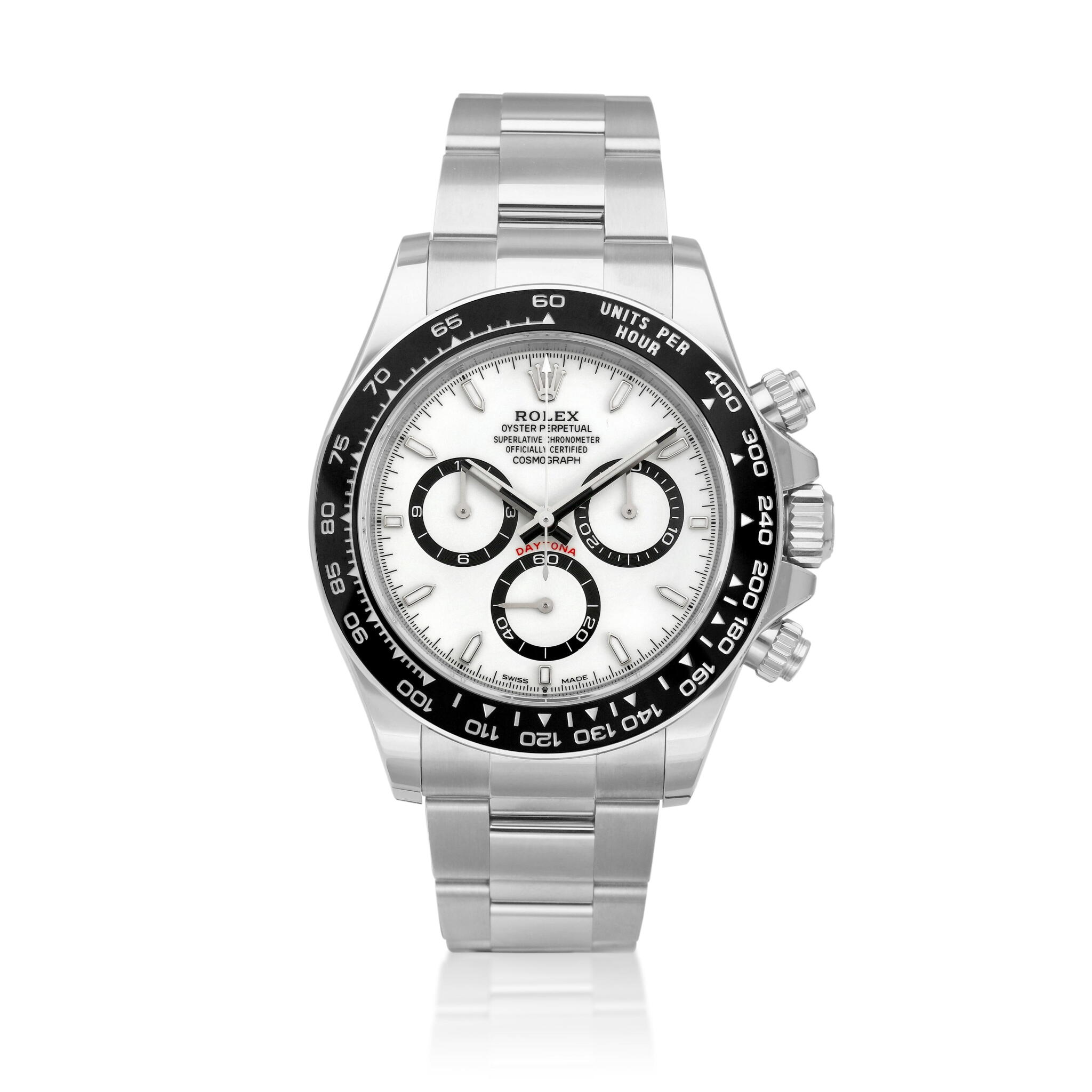 Cosmograph 'Panda' Daytona (Reference 126500LN). A 40mm stainless steel chronograph automatic wristwatch. 2024 — view 1