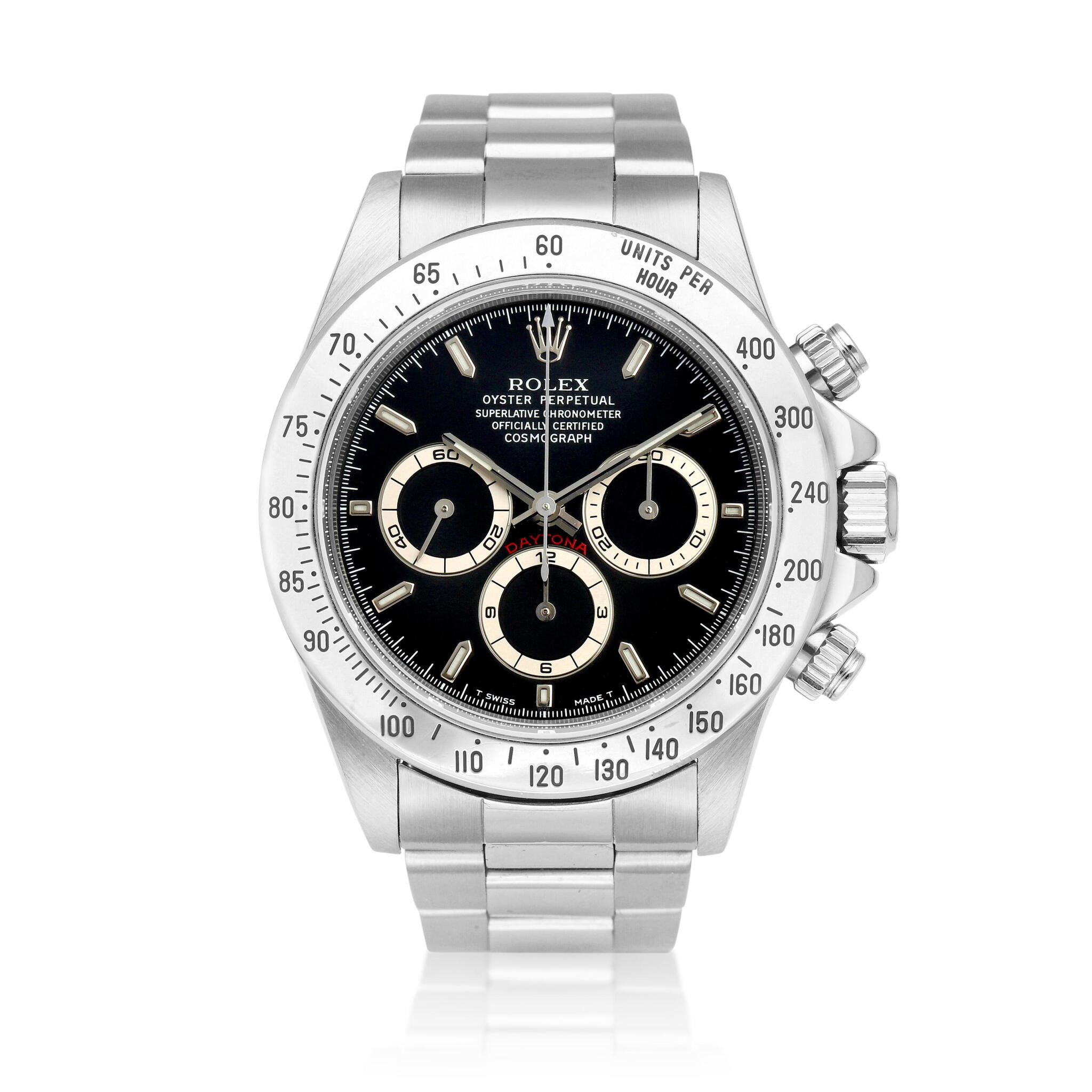 Cosmograph Daytona (Reference 16520). A 40mm stainless steel automatic wristwatch with chronograph. 1999 — view 1