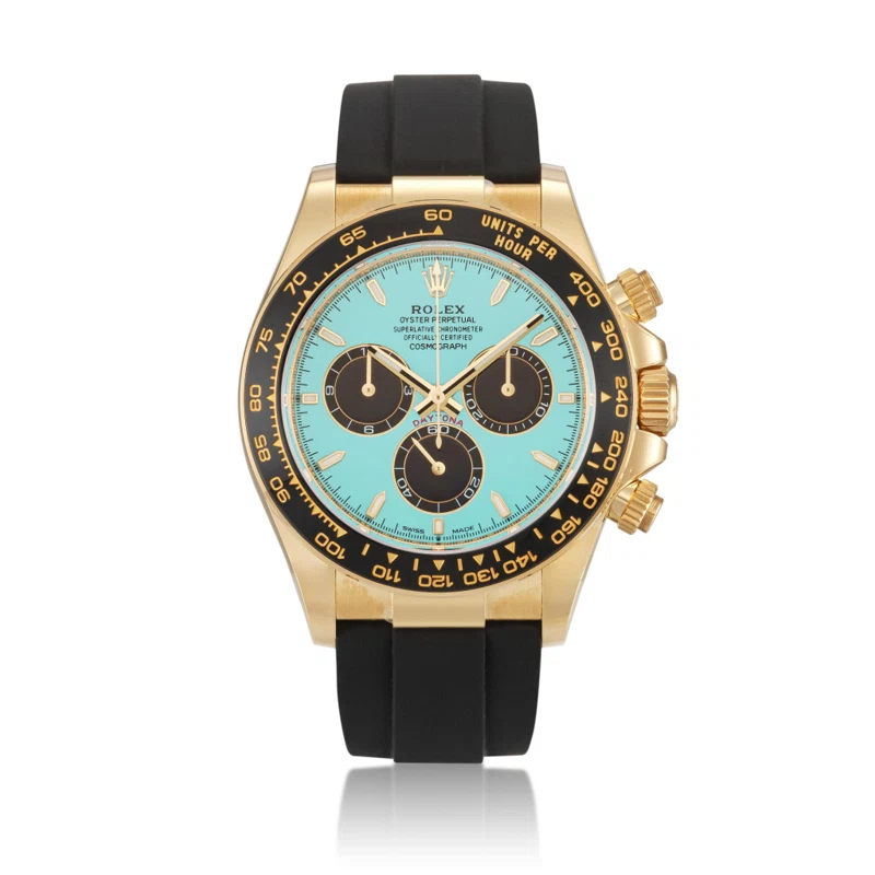 Cosmograph Daytona 'Alcaraz' Blue Dial (Reference 126518LN). A 40mm yellow gold automatic wristwatch with chronograph. 2026