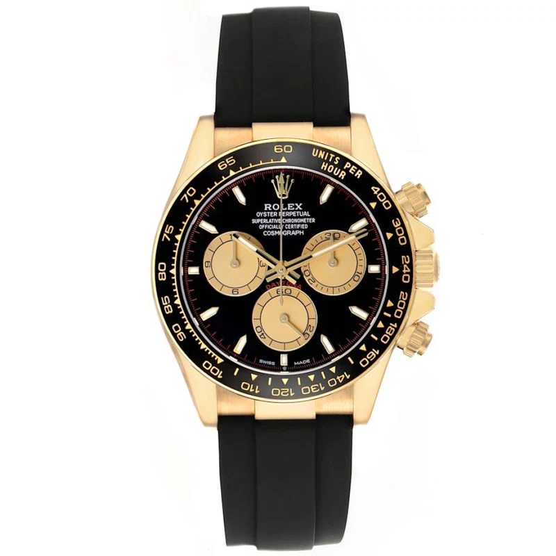 Cosmograph Daytona (المرجع 126518). ساعة يد من الذهب الأصفر بقطر 40mm، بحركة أوتوماتيكية، مع كرونوغراف.