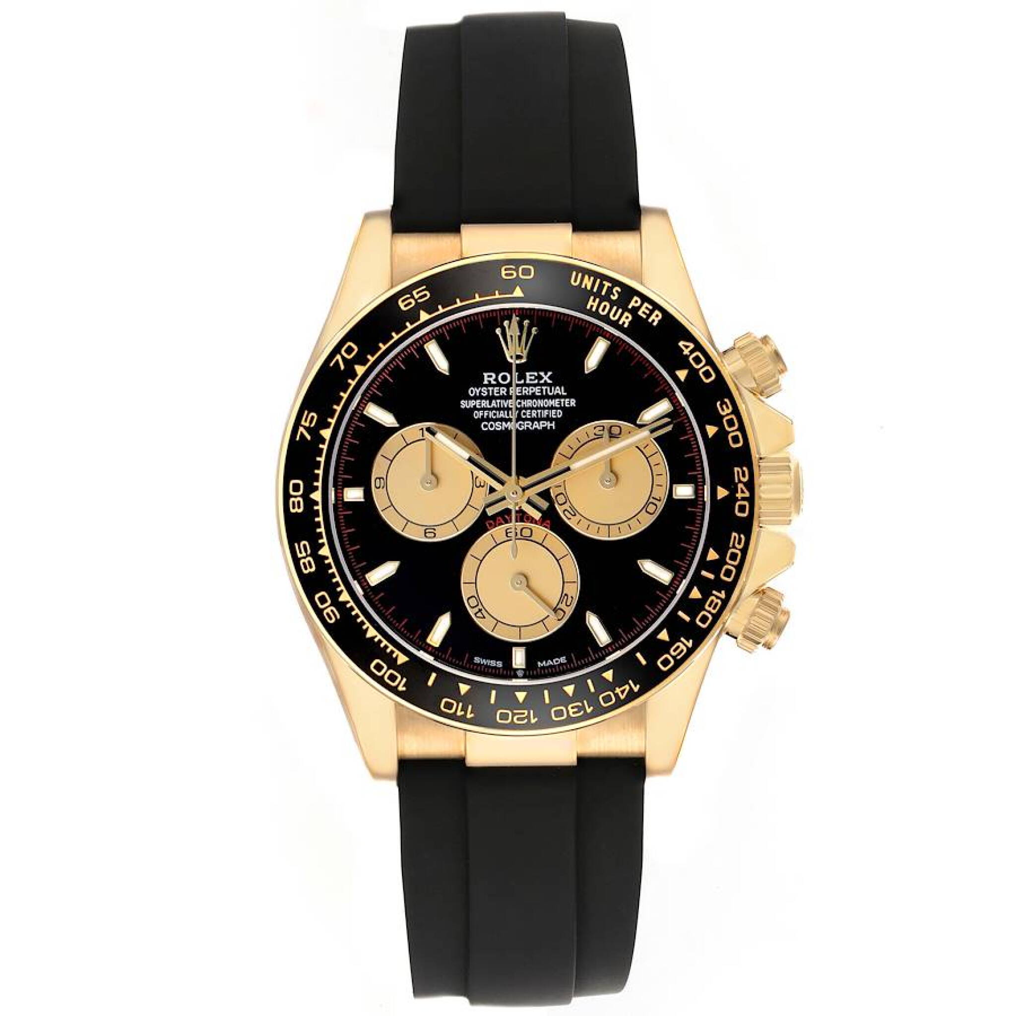 Cosmograph Daytona (Reference 126518). A 40mm yellow gold automatic wristwatch with chronograph. — view 1