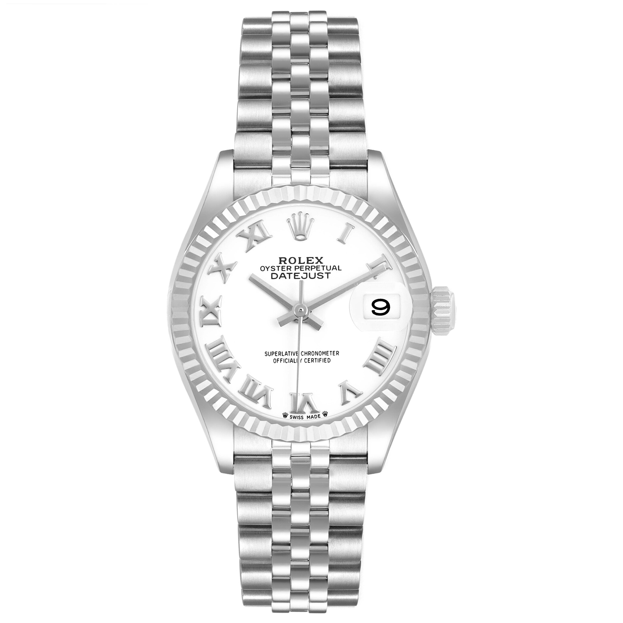 Datejust (Reference 279174). A 28mm stainless steel and white gold automatic wristwatch with date. 2020 — view 1
