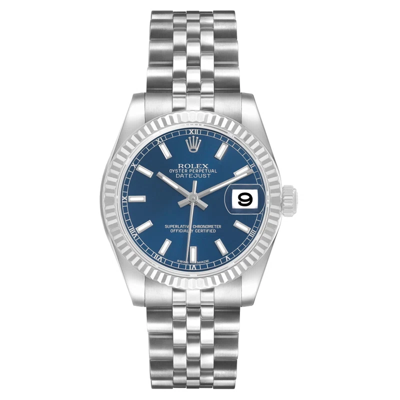 Datejust (Reference 178274). A 31mm stainless steel white gold automatic wristwatch with date. 2016
