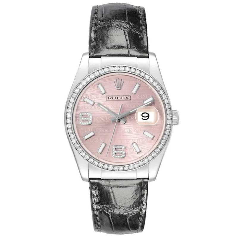 Datejust (Reference 116189). A 36mm white gold diamond set automatic wristwatch with date. 2005-2006