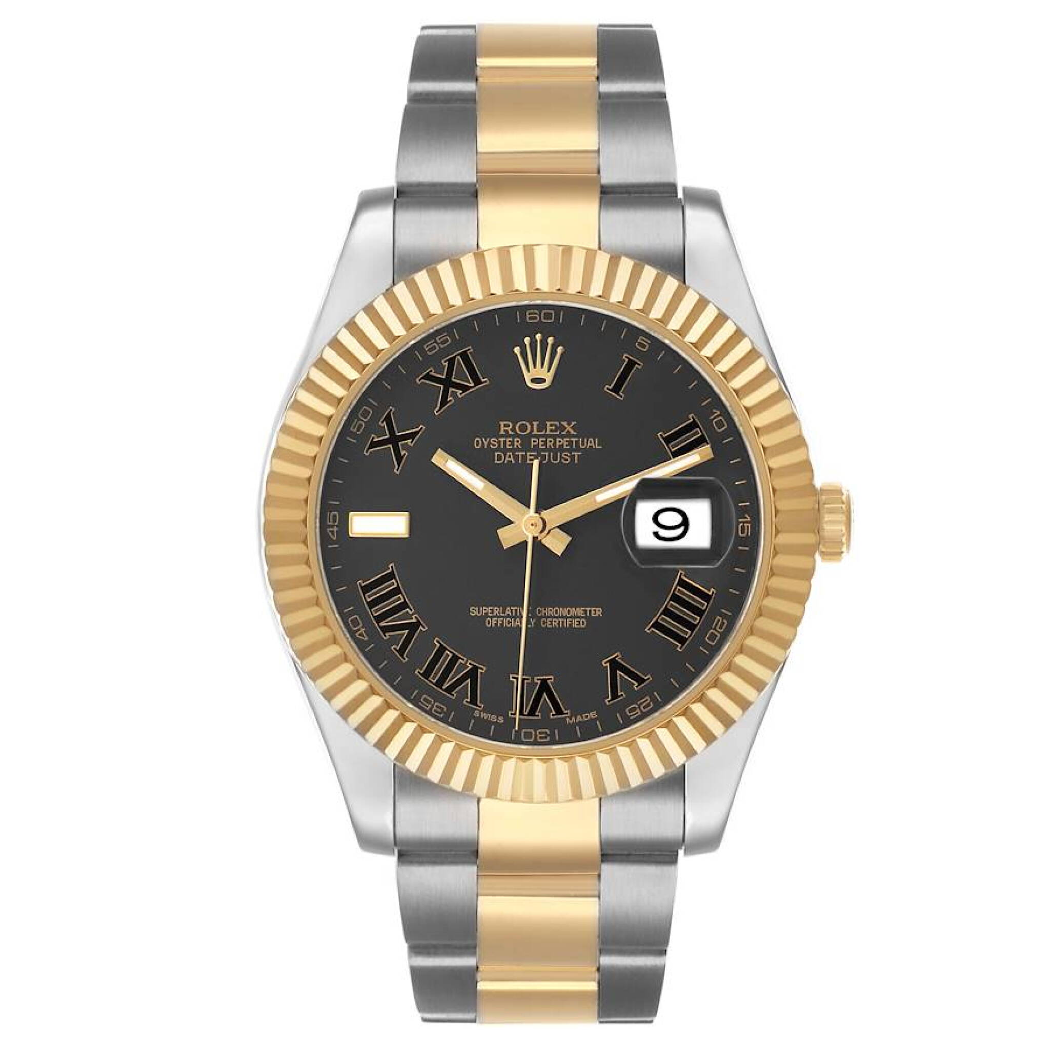 Datejust (Reference 116333). A 41mm yellow gold stainless steel automatic wristwatch with date. 2015 — view 1