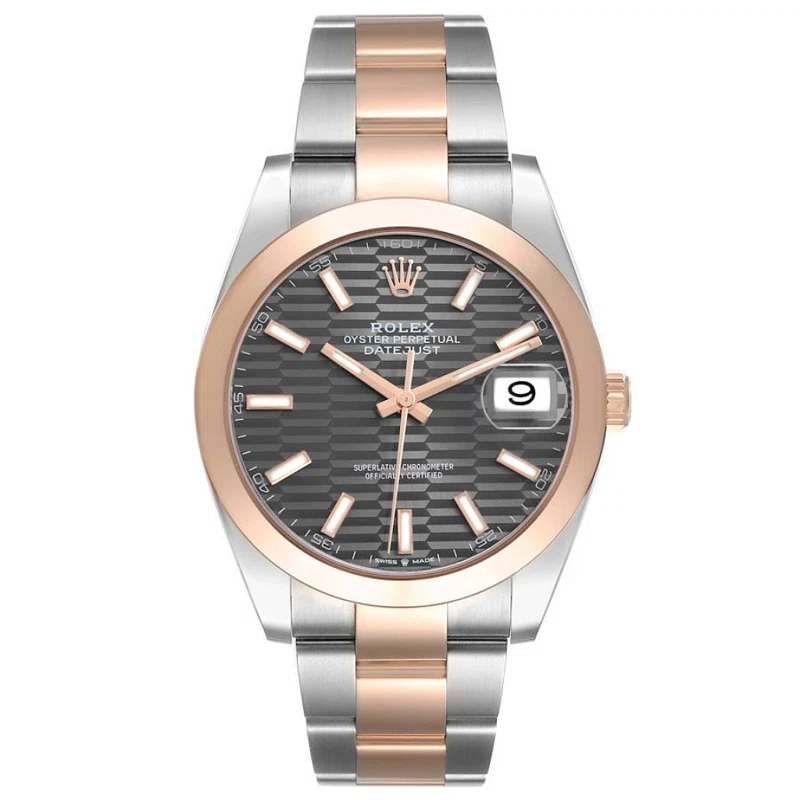 Datejust (Reference 126301). A 41mm rose gold stainless steel automatic wristwatch with date. 2023