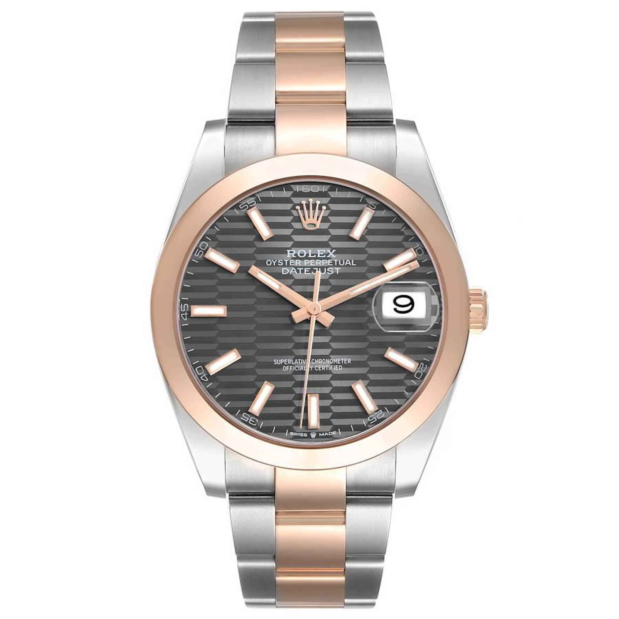 Datejust (Reference 126301). A 41mm rose gold stainless steel automatic wristwatch with date. 2023 — view 1