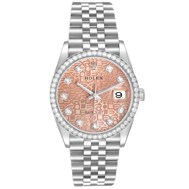 Datejust 'Anniversary' Dial (Reference 126284RBR). A 36mm stainless steel white gold diamond-set automatic wristwatch with date. 2021