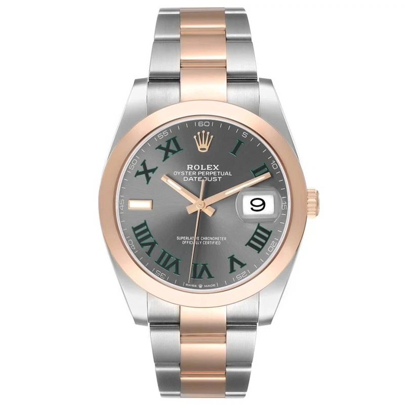 Datejust 'Wimbledon' (Reference 126301). A 41mm rose gold stainless steel automatic wristwatch with date. 2024