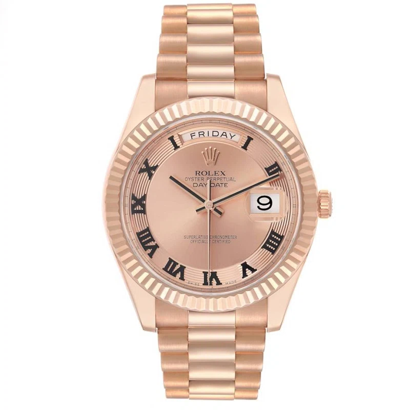 President Day-Date II Concentric Dial (Reference 218235). A 41mm rose gold automatic wristwatch with date and day. 2014