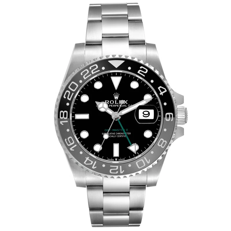 GMT-Master II 'Bruce Wayne' (Reference 126710GRNR). An unworn 40mm stainless steel automatic wristwatch with date and dual time. 2026