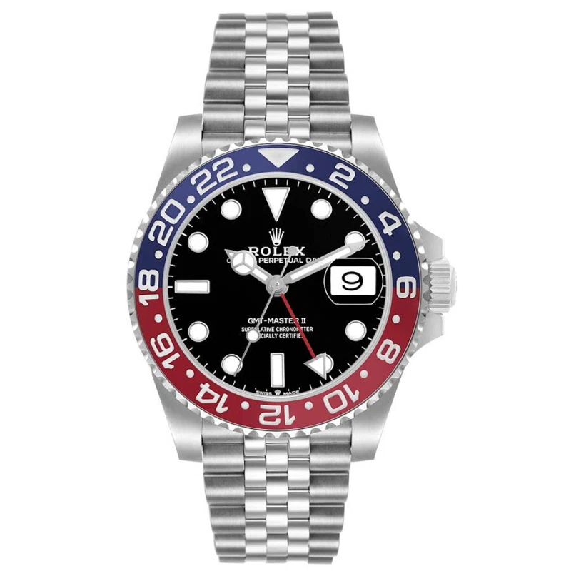 GMT-Master II 'Pepsi' (Reference 126710BLRO). A 40mm stainless steel automatic wristwatch with date and dual time. 2021