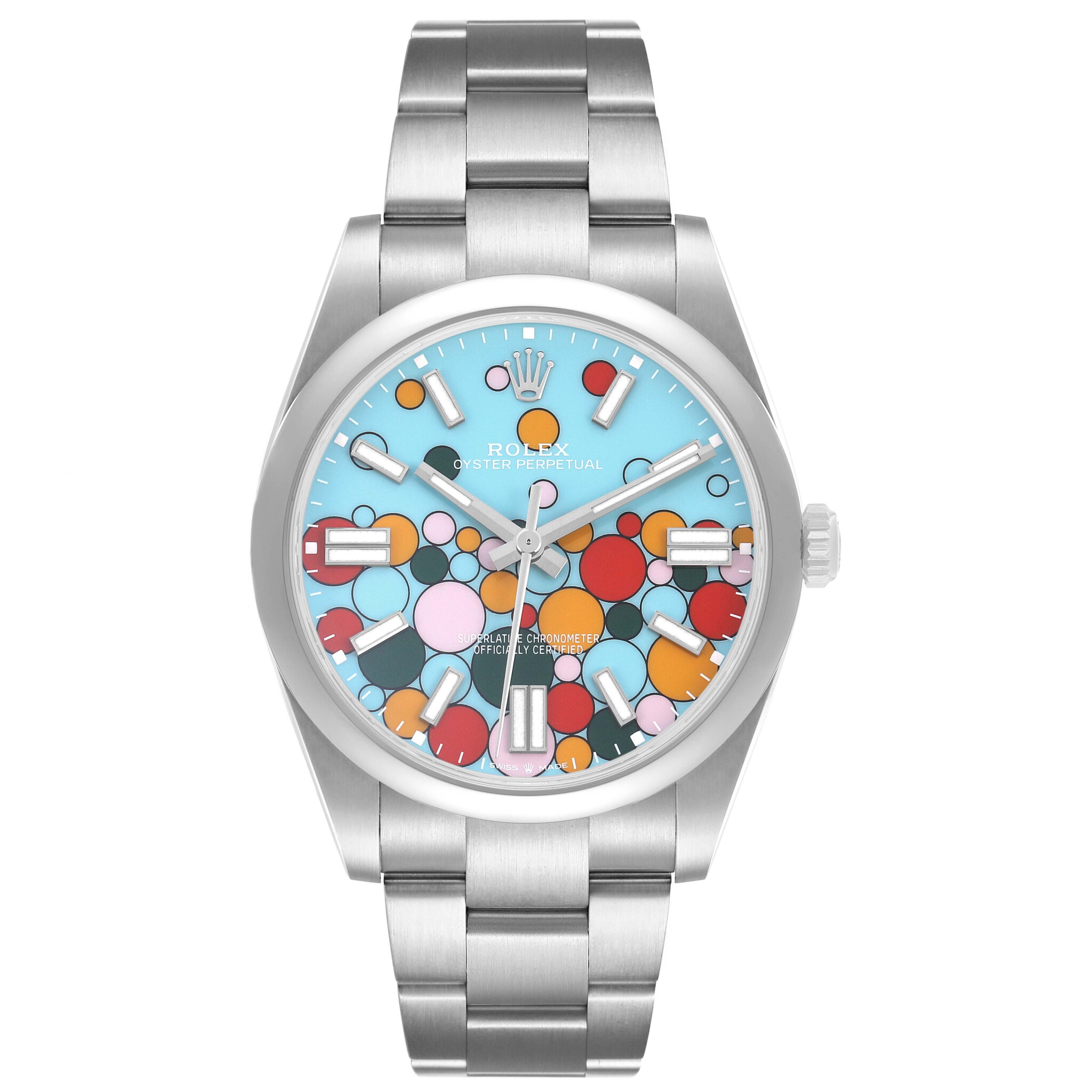 Oyster Perpetual 'Celebration' Dial (Reference 124300). A 41mm stainless steel automatic wristwatch. 2023 — view 1