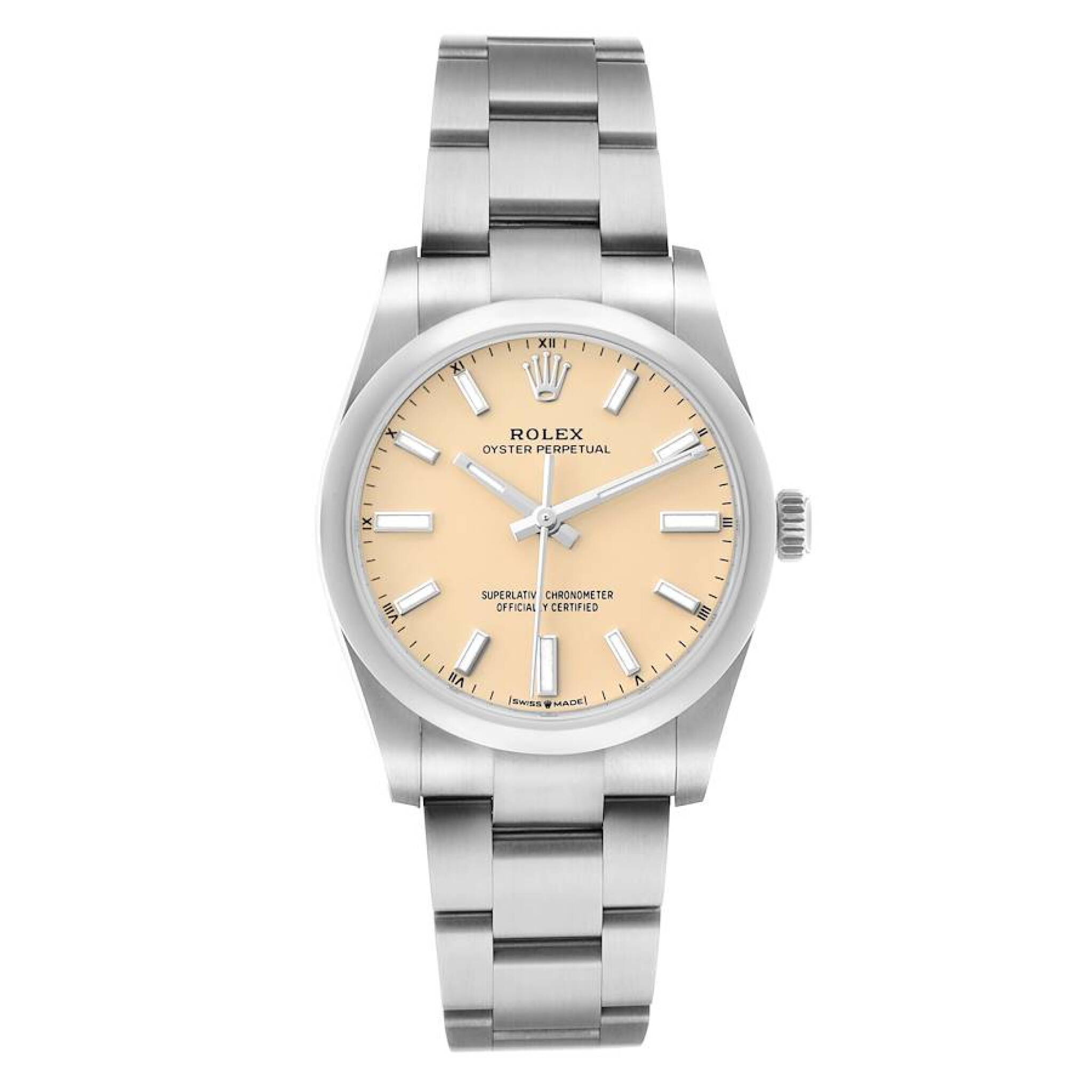 Oyster Perpetual (Reference 124200). A 34mm unworn stainless steel automatic wristwatch. 2025 — view 1