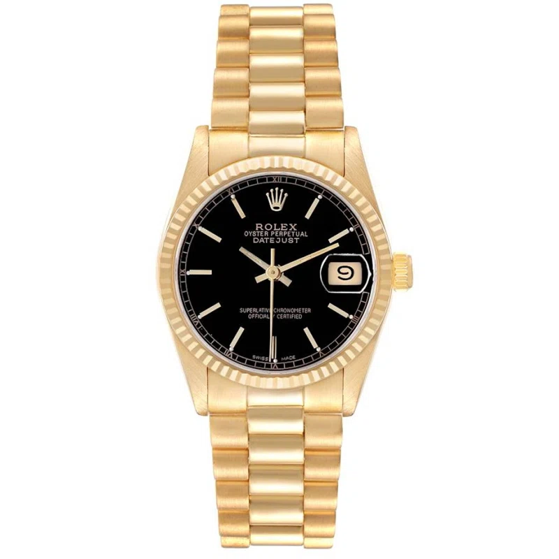 President Datejust (Reference 68278). A 31mm yellow gold automatic wristwatch with date. 1989-1990