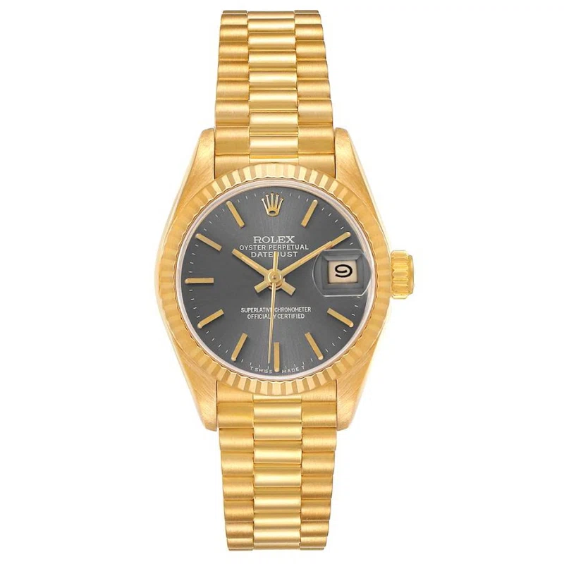 President Datejust (Reference 69178). A 26mm yellow gold automatic wristwatch with date. 1989-1990