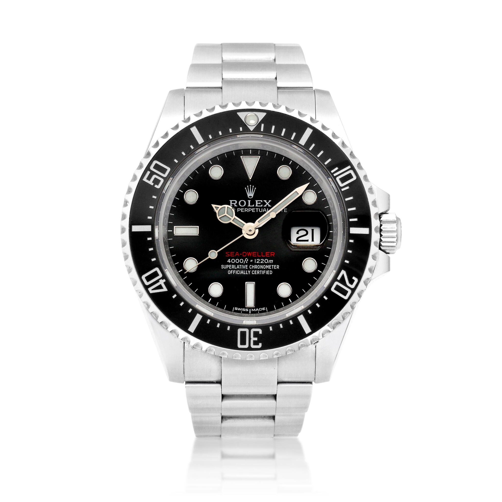 Sea-Dweller (Reference 126600). A stainless steel automatic wristwatch with date and bracelet. Circa 2017 — view 1
