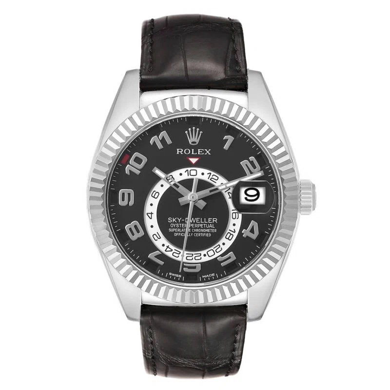 Sky-Dweller (Reference 326139). A 42mm white gold automatic wristwatch with date and dual time. 2017