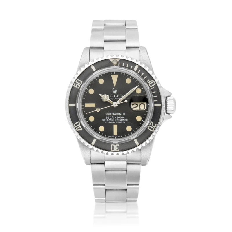 Submariner 'MK 2' (Reference 1680). A stainless steel automatic wristwatch with date and bracelet. Circa 1977