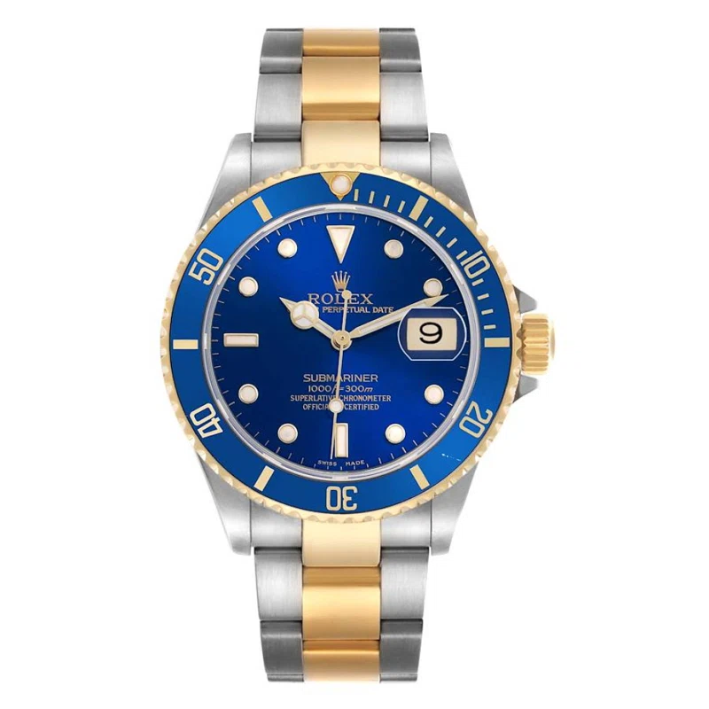 Submariner (Reference 16613). A 40mm stainless steel yellow gold automatic wristwatch with date. 2000-2001