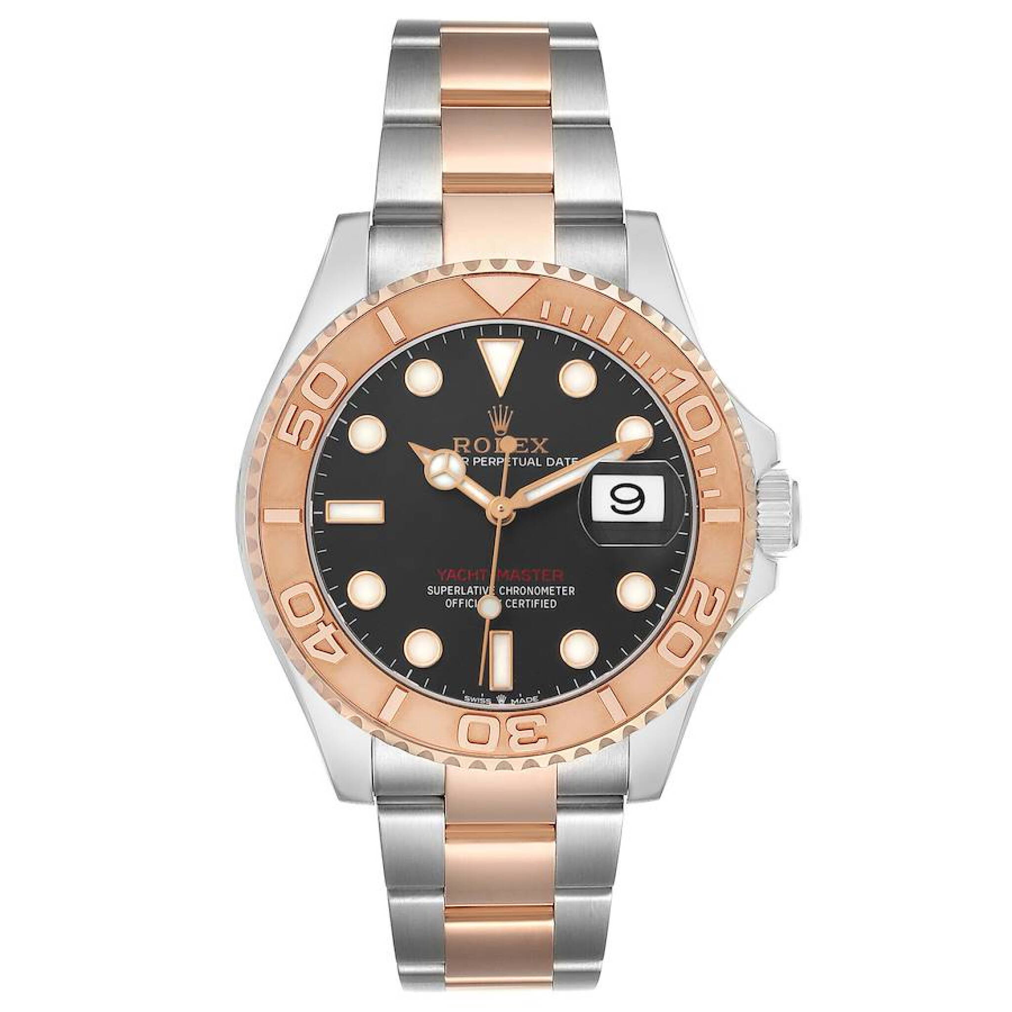 Yacht-Master (Reference 126621). A 40mm rose gold stainless steel automatic wristwatch with date. 2021 — view 1
