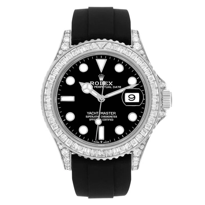 Yacht-Master (Reference 226679TBR). A 42mm white gold diamond set automatic wristwatch with date. 2021