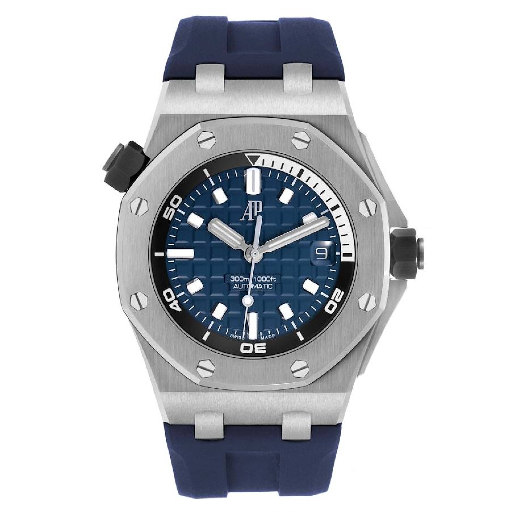 Royal Oak Offshore (Reference 15720ST.OO.A027CA.01). A 42mm stainless steel automatic wristwatch with date. — view 1