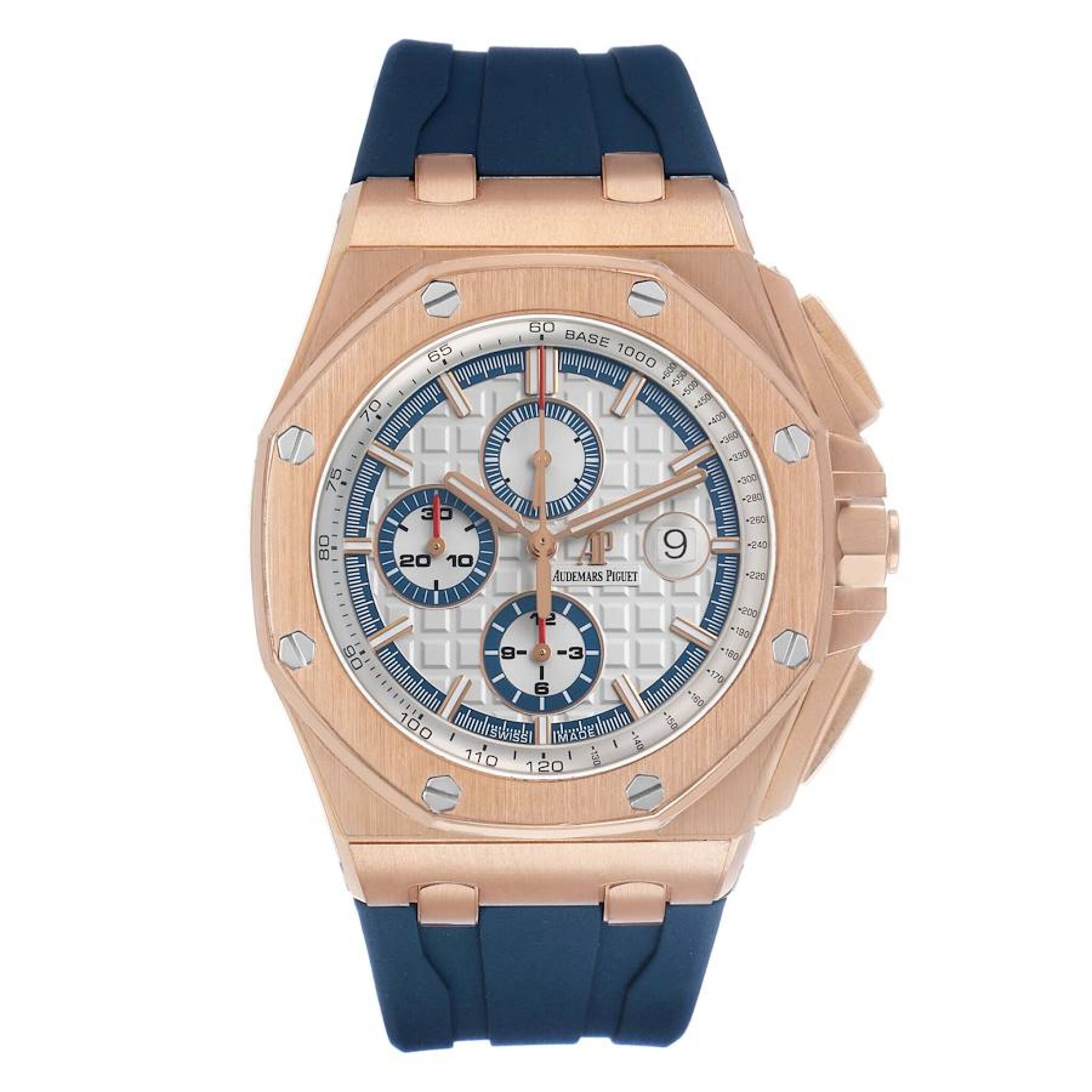 Royal Oak Offshore 'Summer Edition' Limited Edition (Reference 26408OR.OO.A010CA.01). A 44mm rose gold automatic wristwatch with date and chronograph. 2017 — view 1