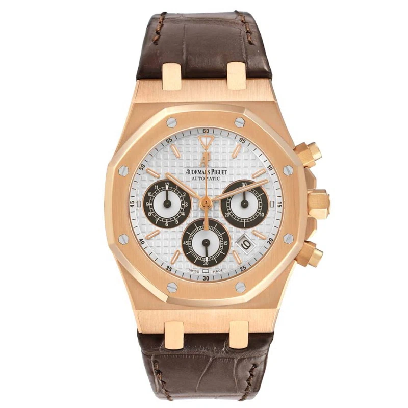 Royal Oak (Reference 26022OR.OO.D098CR.01). A 39mm rose gold automatic wristwatch with date and chronograph. 2011