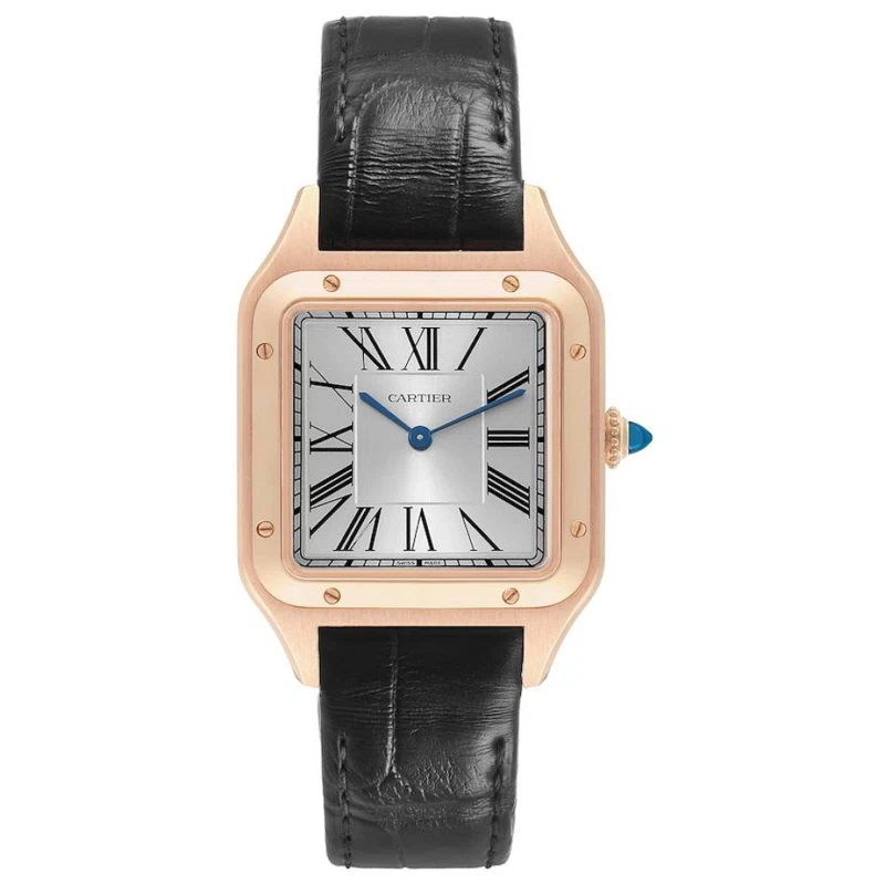 Santos Dumont Large (المرجع WGSA0021). ساعة يد من الذهب الوردي بقطر 43.5mm، بحركة كوارتز. 2021