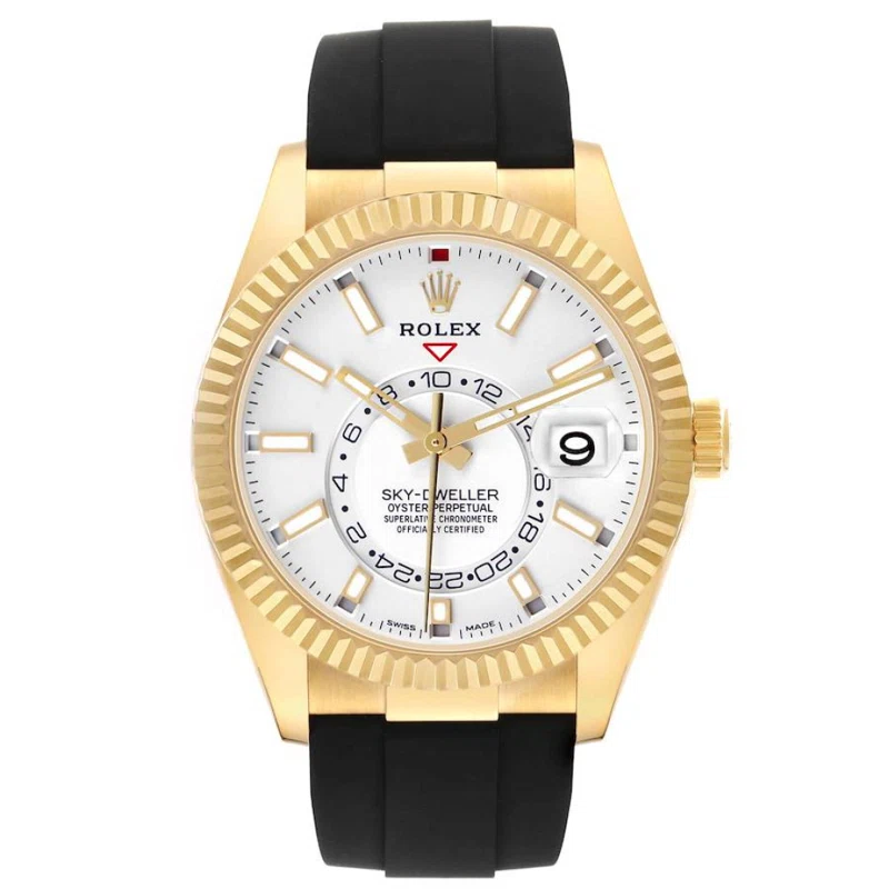 Sky-Dweller (Reference 326238). A 42mm yellow gold automatic wristwatch with date and dual time. 2021