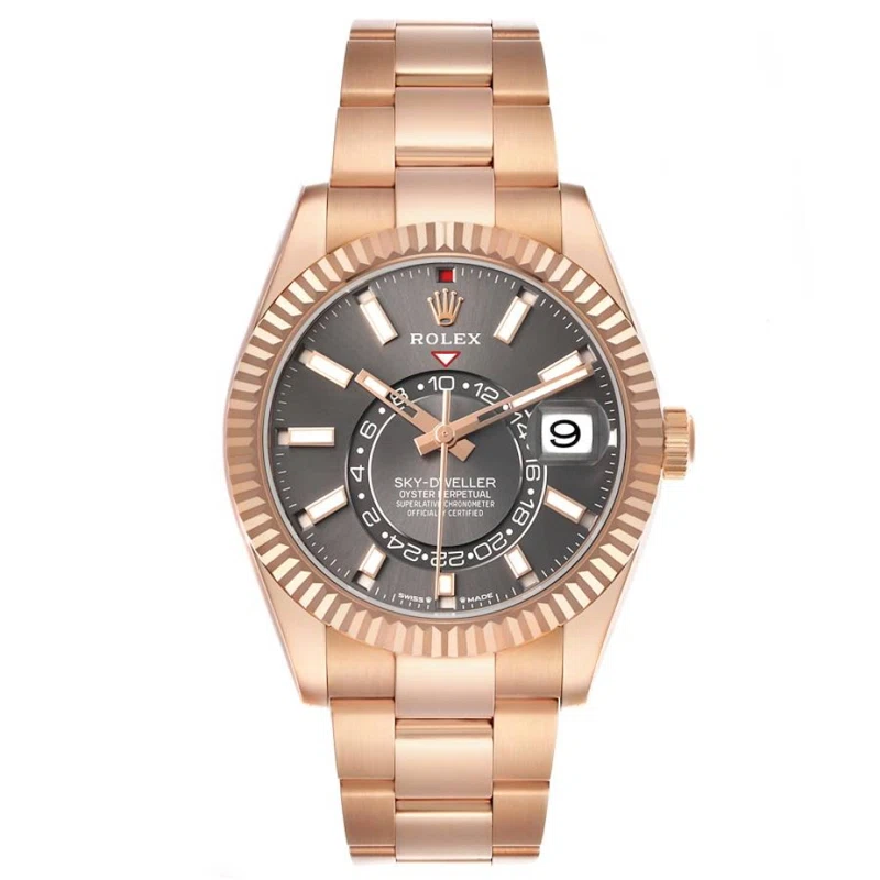 Sky-Dweller (Reference 336935). A 42mm rose gold automatic wristwatch with date and dual time. 2025