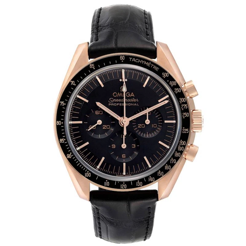 Speedmaster (المرجع 310.63.42.50.01.001). ساعة يد من الذهب الوردي بقطر 42mm، بحركة ميكانيكية ذات تعبئة يدوية، مع كرونوغراف. 2022