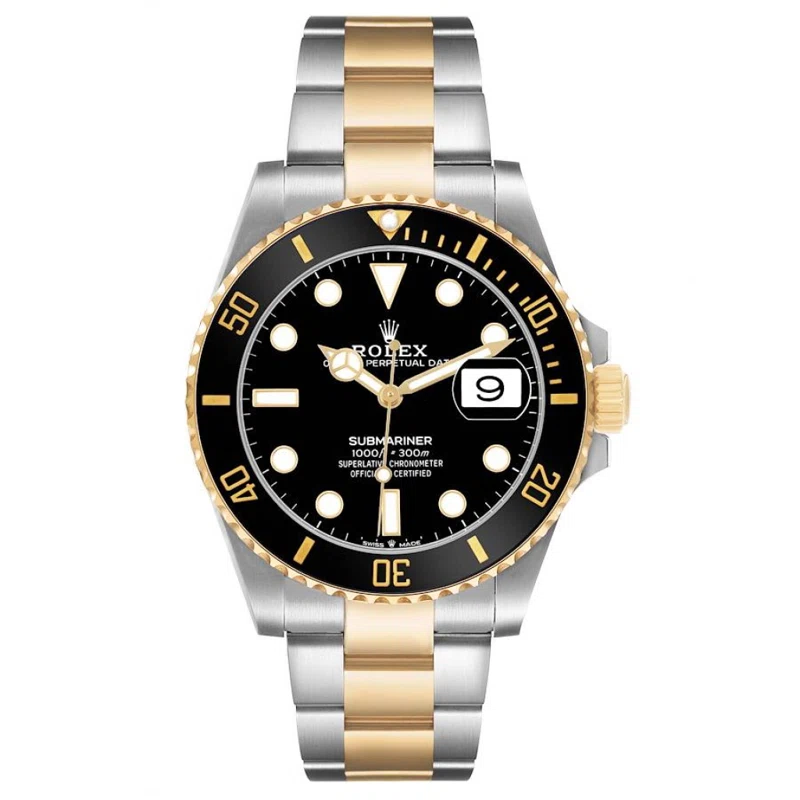 Submariner (Reference 126613LN). A 41mm yellow gold stainless steel automatic wristwatch with date. 2021