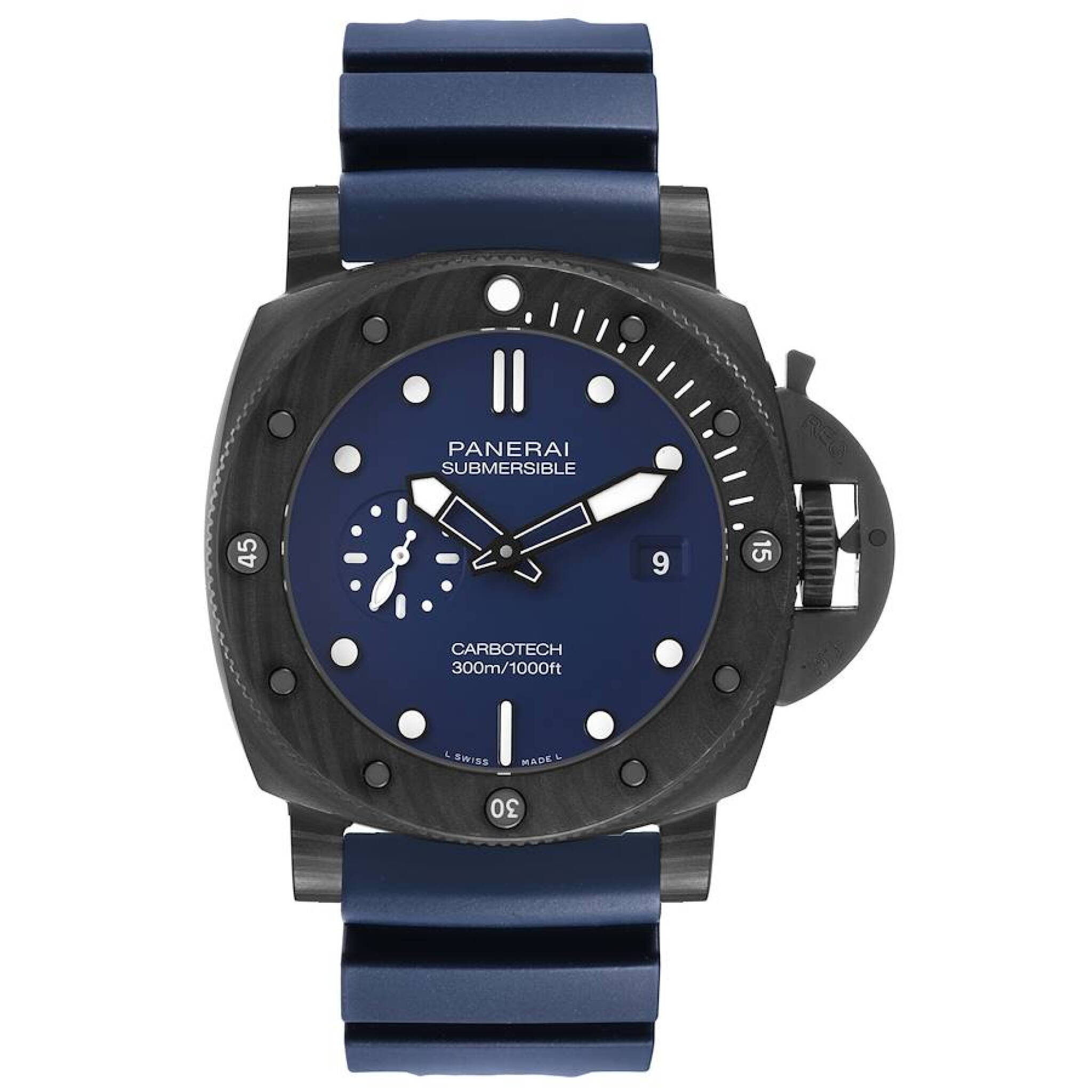 Submersible QuarantaQuattro (Reference PAM01232). A 44mm carbotech automatic wristwatch with date. 2023 — view 1