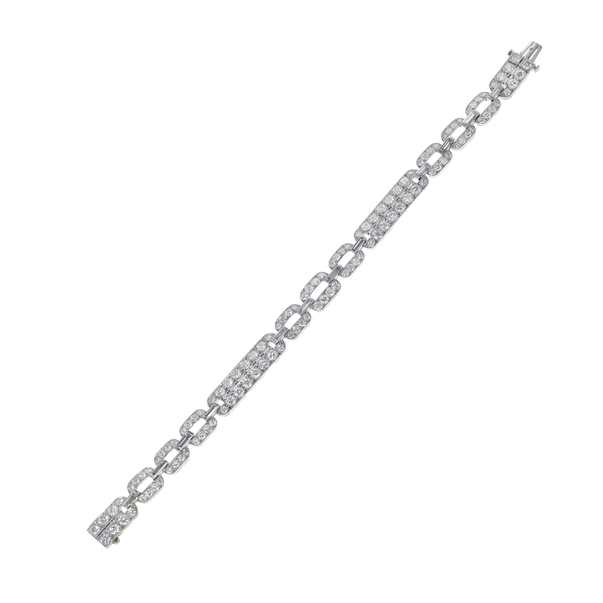 Art Deco Platinum and Diamond Bracelet  — view 1