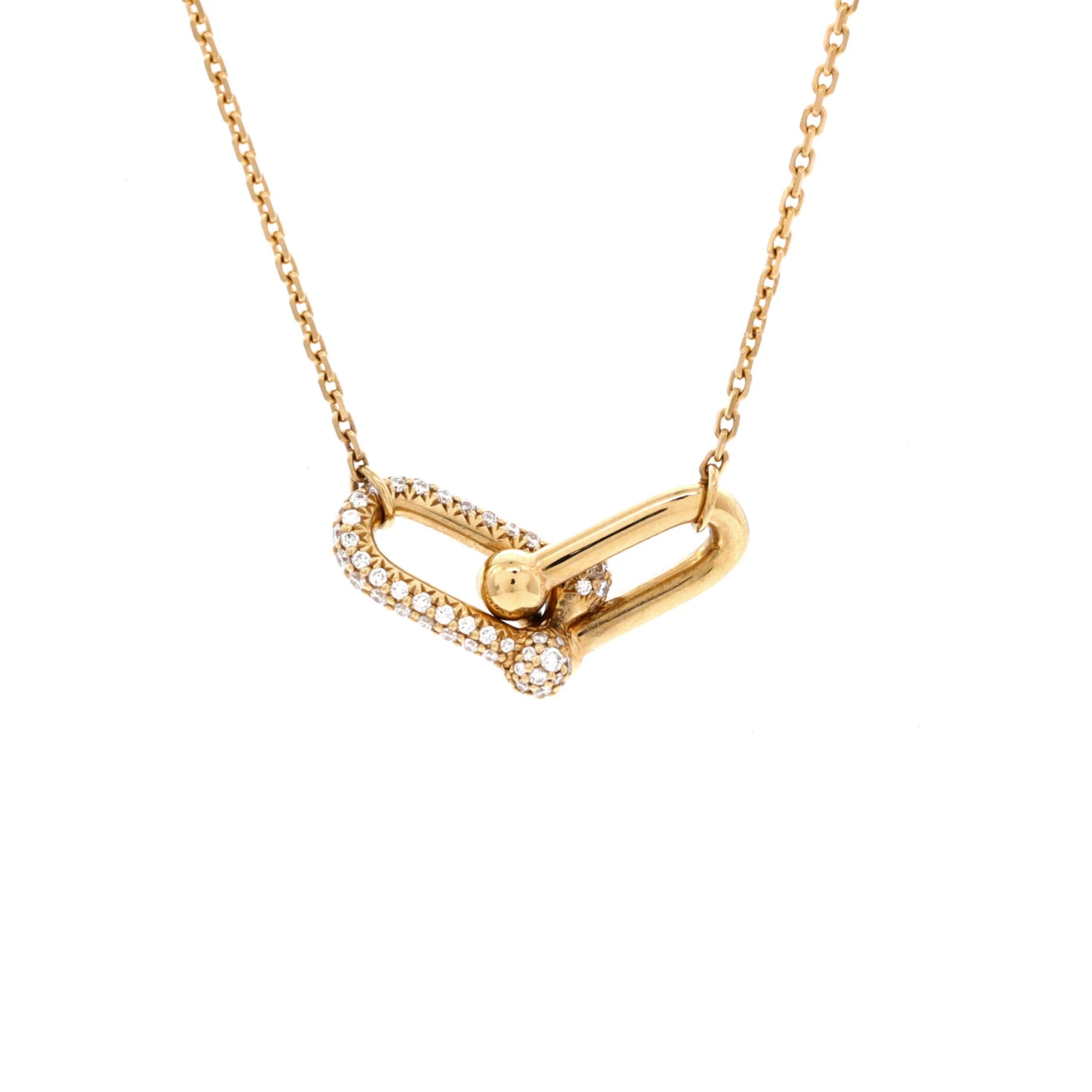 Gold and Diamond HardWear Small Pendant Necklace — view 1