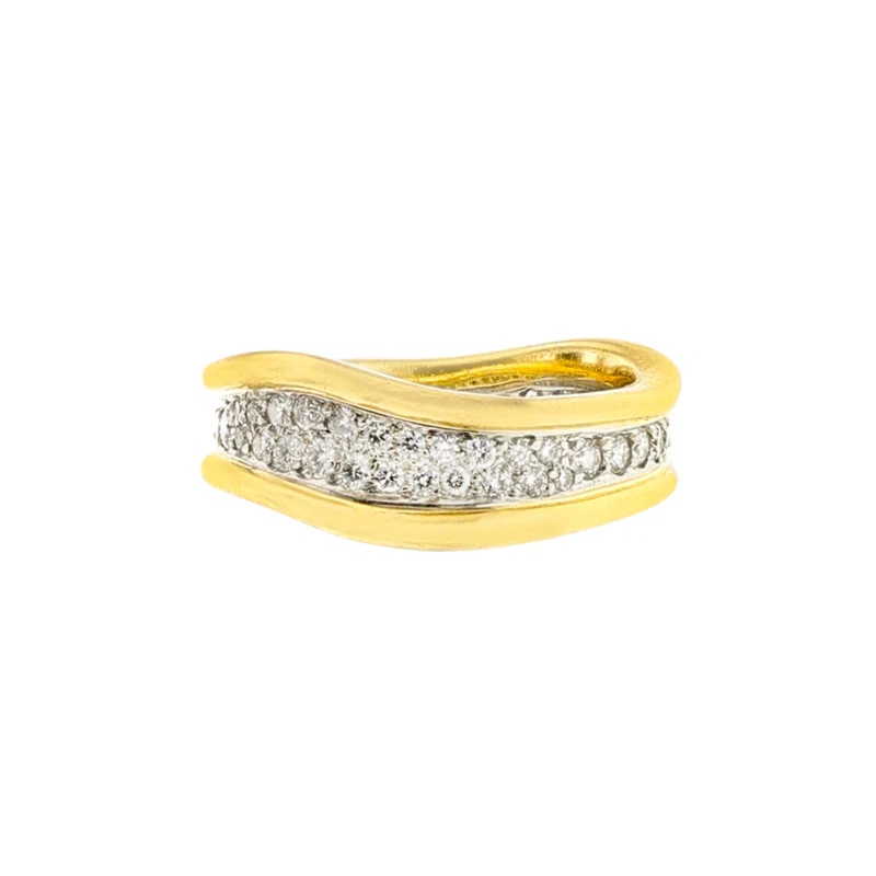 Gold, Platinum and Diamond Ring