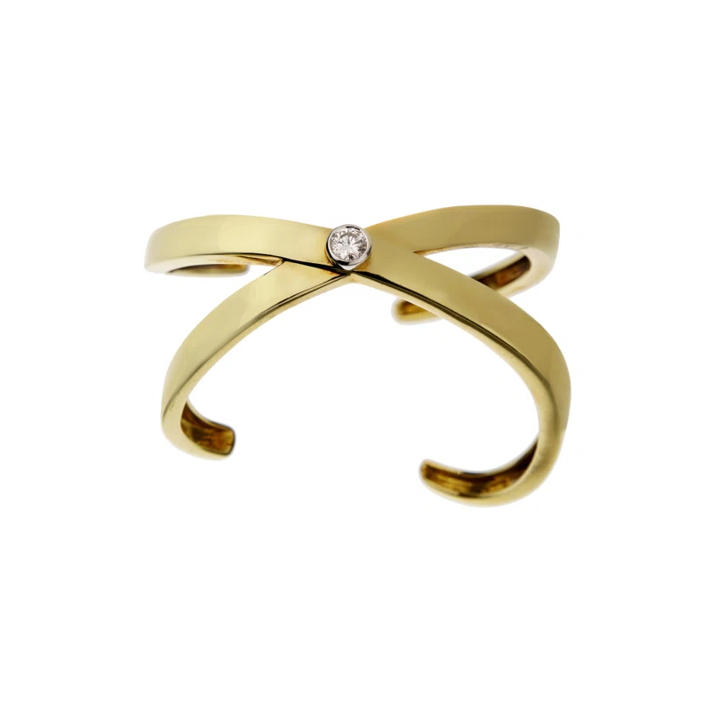 Vintage Gold, Platinum and Diamond Graffiti Bracelet