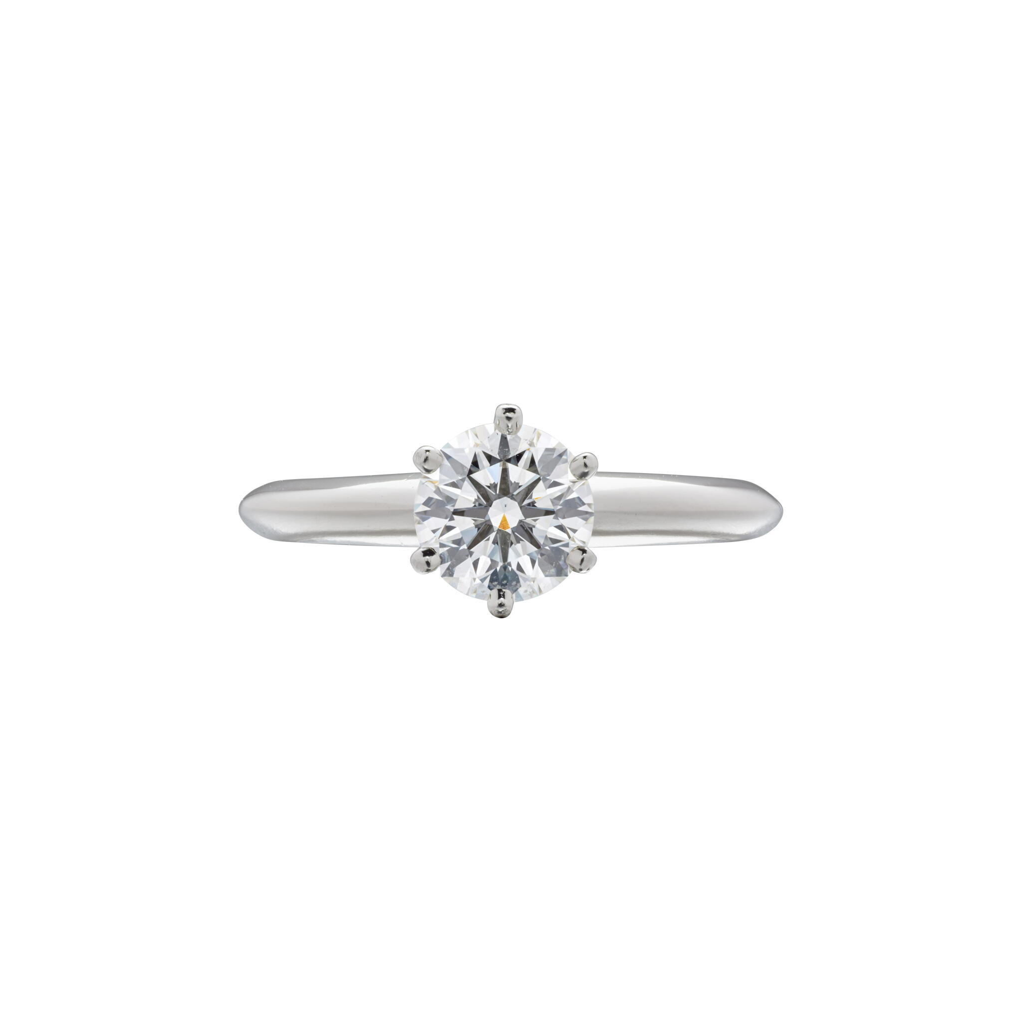 Platinum and 1.01ct Diamond Engagement Ring — view 1