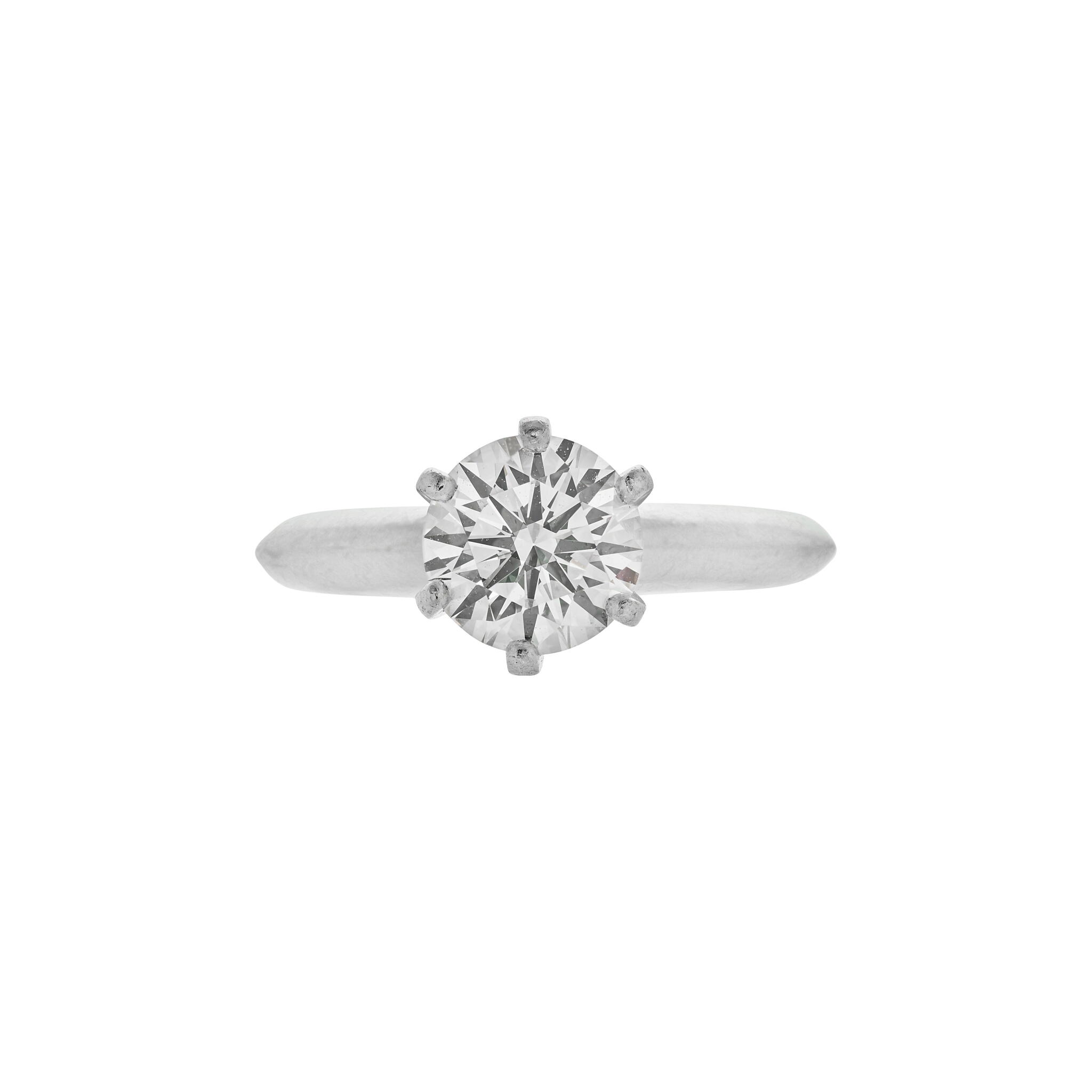 Platinum and 1.04ct Diamond Engagement Ring — view 1