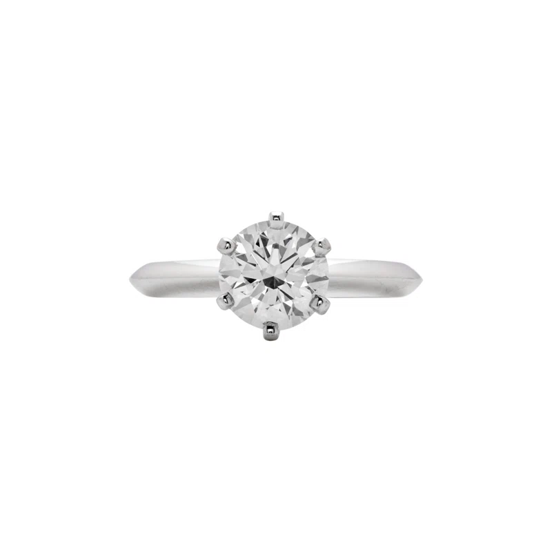 Platinum and 1.15ct Round Brilliant Cut Diamond Engagement Ring