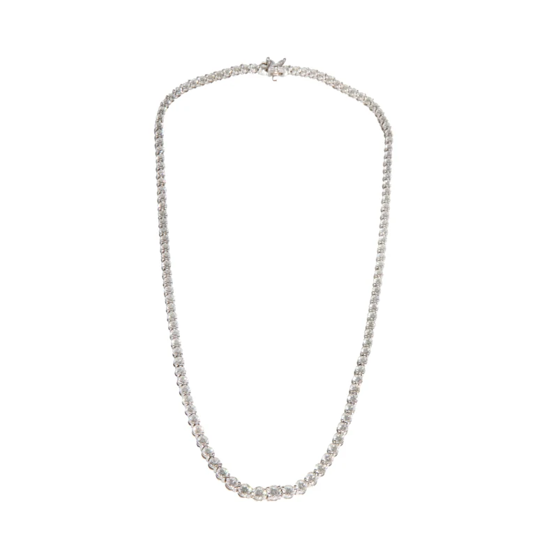 Platinum and 10.38ctw Round Brilliant Cut Diamond Voctoria Rivière Tennis Necklace