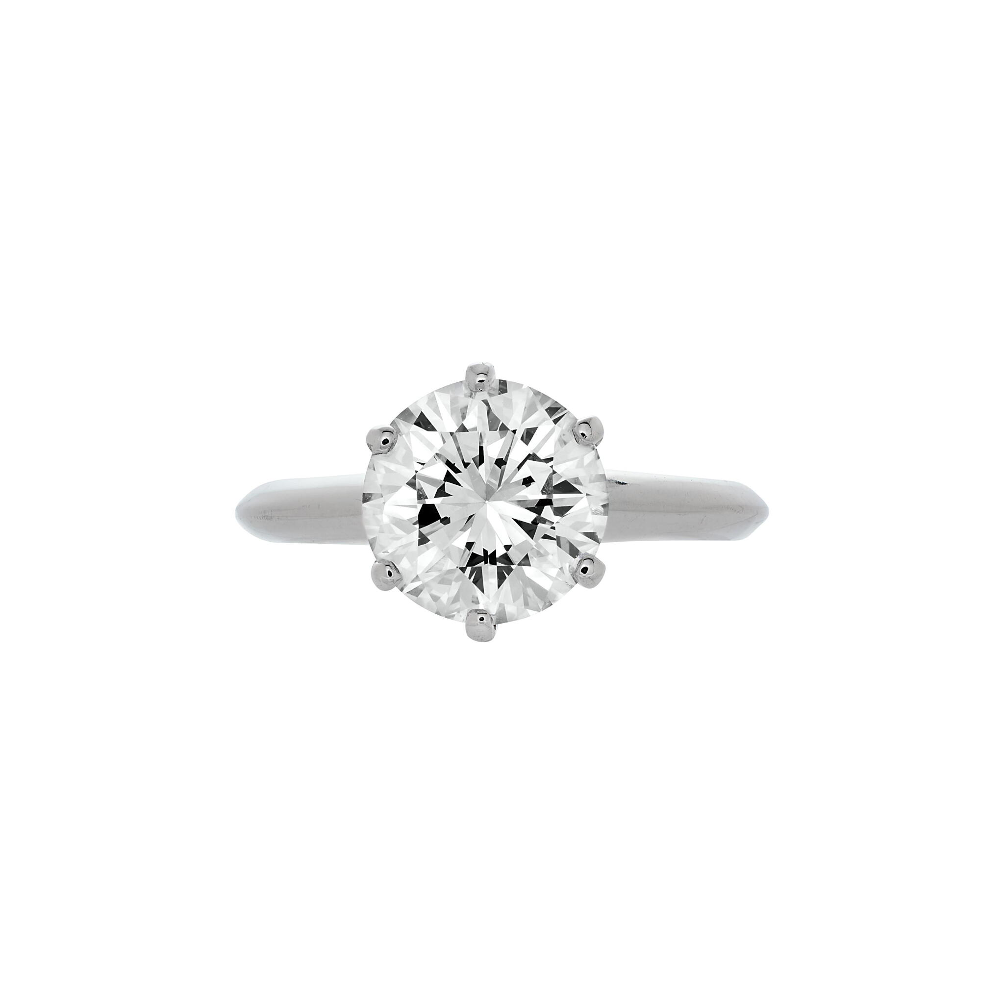 Platinum and 2.04ct Round Brilliant Cut Diamond Engagement Ring — view 1